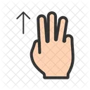 Three Fingers Down Icon