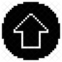 Up Circle Pixel Art Icon