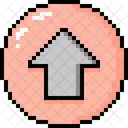 Up Circle Pixel Art Icon