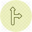 Up And Right Pentaglow Icon