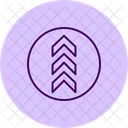 Up Arrow Pentaglow Icon