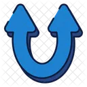 Up Arrows Map Icon
