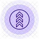 Up Arrow Color Circle Icon Icon