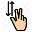 Up Down Finger  Icon