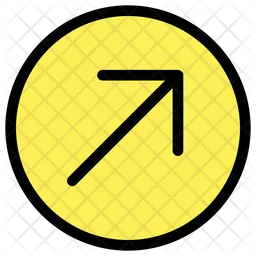 Up Right Arrow  Icon