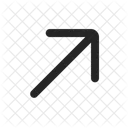 Up Right Arrow Icon Directional Up Right Symbol Navigation Up Right Icon Icon