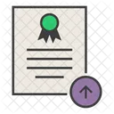 Upload Export Certificate Icon