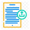 Upload Paper Document Symbol