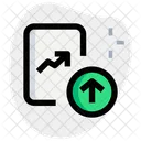 Upload Analytics Chart Line Chart Upload Analysis Growth Icon