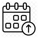 Upload Calendar  Icon