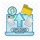 Upload data in laptop  Icon