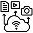Computacao Em Nuvem Dados Em Nuvem Upload Na Nuvem Ícone