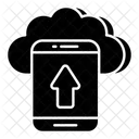 Smartphone Em Nuvem Upload Movel Em Nuvem Upload De Telefone Em Nuvem Ícone