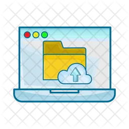 Upload folder in laptop  Icon