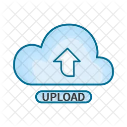 Upload in cloud data  Icon