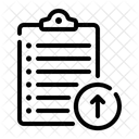 Up Arrow Upload Clipboard Icon