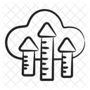 Upload Na Nuvem Dados Em Nuvem Computacao Em Nuvem Ícone