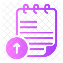 Upload Up Arrow Notepad Icon