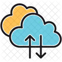 Upload Na Nuvem Download Na Nuvem Hospedagem Na Nuvem Ícone