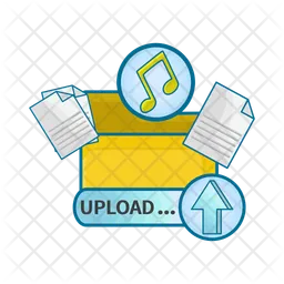 Fazer upload de pasta, arquivo, dados na nuvem com música  Ícone