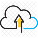 Upload To Cloud Hosting Web Icon