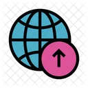Upload Globe Arrow Icon