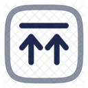 Upload Twice Square Arrow Ui Icon