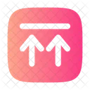 Upload Twice Square Icon