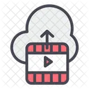 Upload Cloud Video Icon