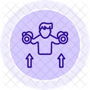 Upper Body Workout Line Icon Icon