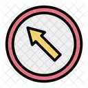 Upper Left Traffic Sign Road Sign Icon