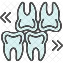 Upper Lower Teeth Chewing Friction Icon