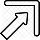 Upper Right Corner Line Icon Icon