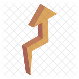 Upward Curved Arrow  Icon