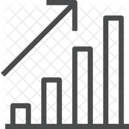 Upward Graph Icon - Download in Line Style