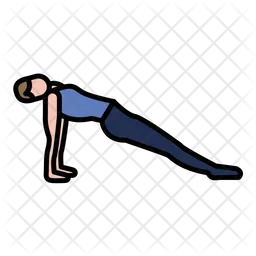 Upward Plank Pose  Icon