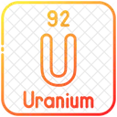 Uranium Chemistry Periodic Table Icon
