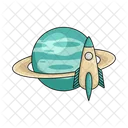 Planet Uranus Space Icon