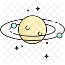 Planet Satellite Solar System Icon