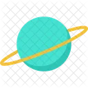 Uranus planet surrounded by ring  Icon