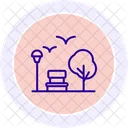 Urban Green Spaces Line Icon Icon