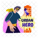 Urban Hero Graffiti Street Art Icon