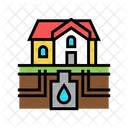 Urban Home Drainage System Icon