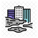 Stadt Smog Rauch Symbol