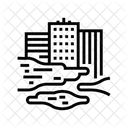 Stadt Smog Rauch Symbol