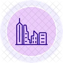 Urban Skyline Line Icon Icon