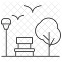 Stadtische Grunflachen Thinline Symbol Symbol