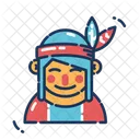 Indianer Hauptling Avatar Symbol