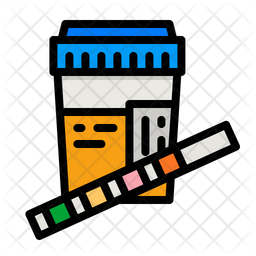 Urine Sample Icon - Download in Colored Outline Style