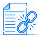 Linked Paper Linked Document Linked Text Icon